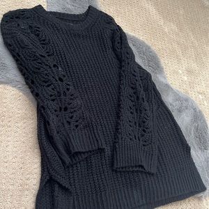Anthropologie crochet tunic sweater